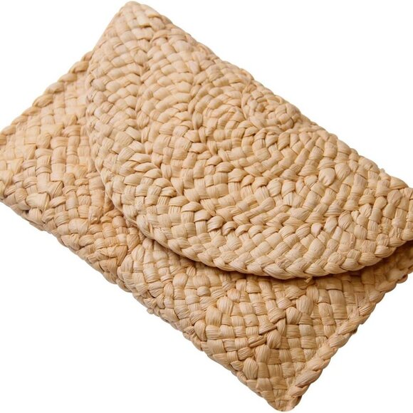 Handbags - Straw Clutch Purses for Women Summer Beach Bags Envelope Woven Clutch Handbags